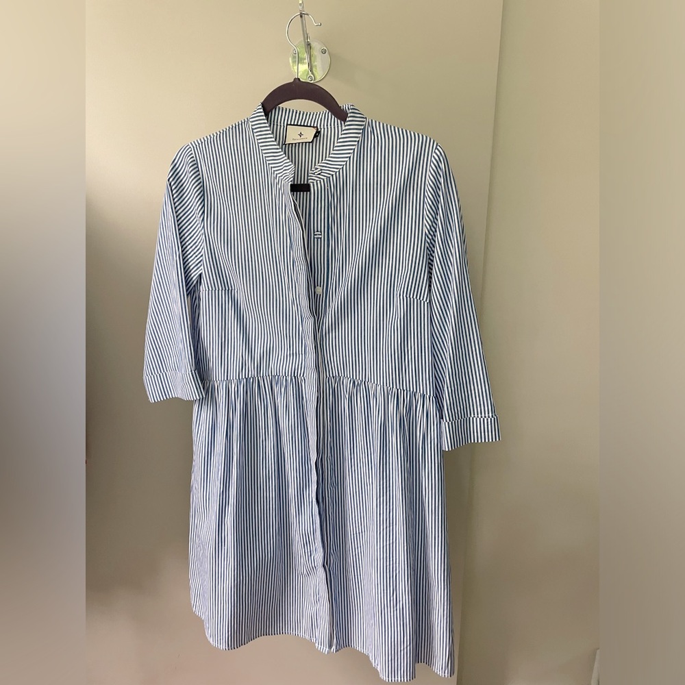 Tuckernuck Blue Stripe Royal Shirt Dress